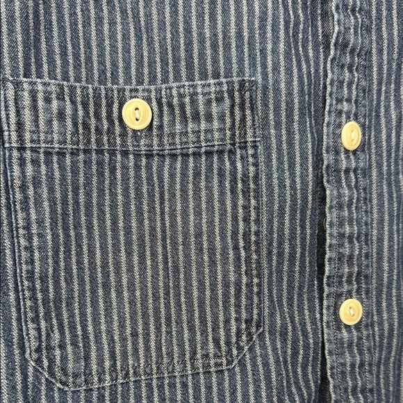 Banana Republic Blue Striped Casual Button Down Shirt - Picture 4 of 5